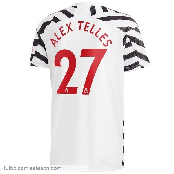 Camiseta Manchester United NO.27 Alex Telles 3ª 2020/21 Blanco